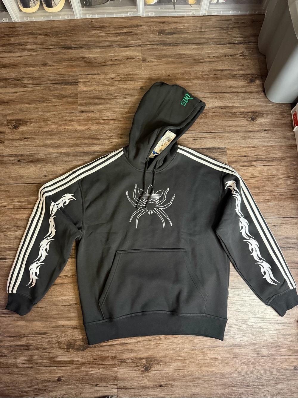 Adidas Originals Spider Graphic Hoodie Black $75 NWT Men’s Size S